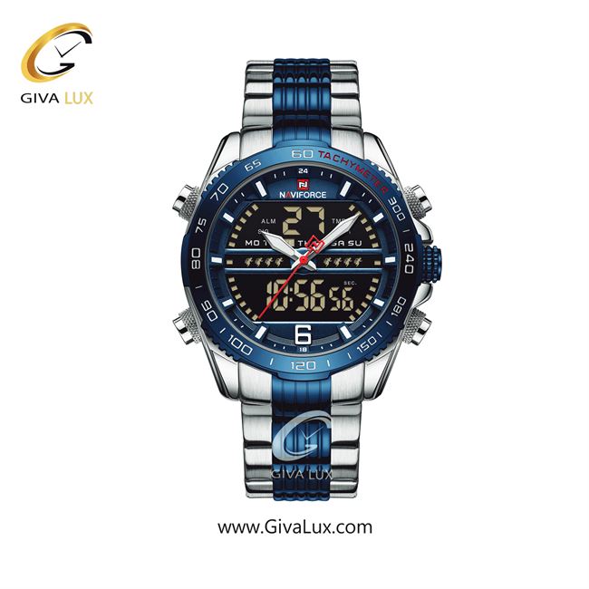 ساعت مچی مردانه بند استیل ناوی فورس (نیوی فورس) NF9195 S/BE/BE